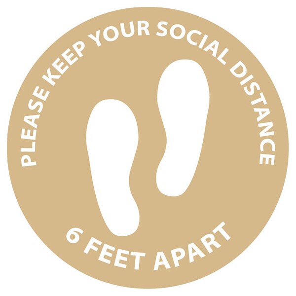 Identity Group Please Keep Your Social Distance, Tan, 15" 8376XT